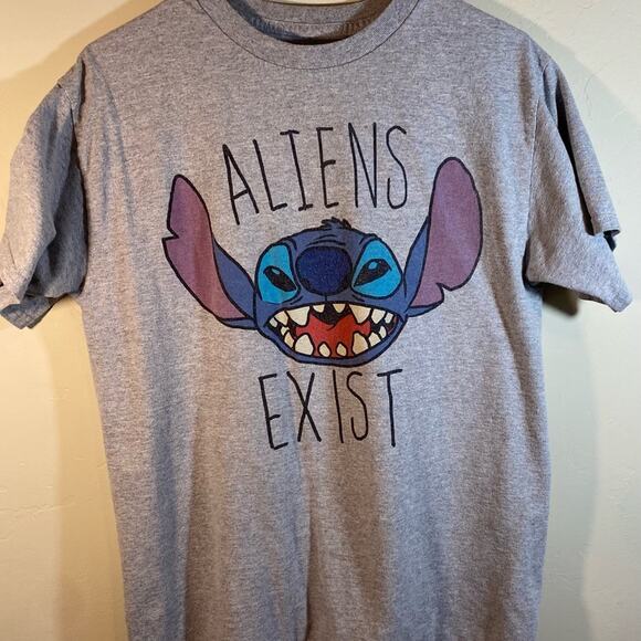 Disney Unsex Gray Stitch Tee Shirt Size Medium - Picture 1 of 10